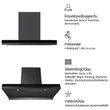 (Tecno) Wall-Mounted Cooker Hood Model TNP HD 90-N3 BLACK 90 cm image 3