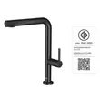 (Eve) Kitchen Sink Faucet, Hot and Cold Mixer, Black, Model ZENO BLACK EP image 3