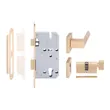 (Hafele) Bathroom Mortise Lever Handle Matte Gold (489.11.058) image 3