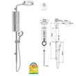 (Hafele) X-JET Shower Set with Water Heater Silver AQUA FULL PRO XJET SIL.CR5.5KW (495.60.075) image 3