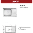 Stainless Steel Sink MEGAN 720/450 with Free Cold Water Tap image 6