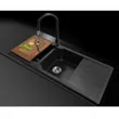 (EVE) DIESEL-90 Hood Range Hood + HP75-2WKFGB Gas Cooktop + EUROSTONE 1160/500 Sink + AZTAC II BLACK Faucet Free Air Duct image 9