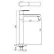 (JAQUAR) Counter Top Basin JDS-BLM-25911 + Tall Single Basin Faucet OPP-BLM-15021PM Black Matt image 8