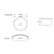 (Tecno) Granite Kitchen Sink 1 Round Bowl Built-in Tecnoplus Model TNP 4418 BLACK Size 44 cm. Depth 18 cm. image 4