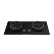 (EVE) Range Hood HC-BLACKFOREST-90 + Glass Base Gas Cooktop HB78-2BCC/BG Free 1.5m Ducting image 3