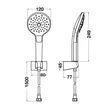 (Hafele) VENTO II Hand Shower Set Chrome (495.60.688) image 9