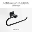 (Hafele) Towel Ring, Black Matt - BLACK PEARL (495.80.163) image 4