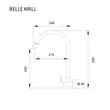 BELLE WALL Kitchen Sink Faucet Wall-mounted Tap image 2