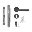 (Hafele) Magnetic Lever Handle Set (Entrance Door Model) B (Aluminium) Dark Brown (489.11.139) image 3