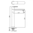 (JAQUAR) OPP-BLM-15021PM Single Basin Tap High Neck Black Matt image 2