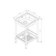 (MEX) Single Bowl Sink PSB55ML with Stand, Dish Rack, and 3-Sided Splash Guard, ML Strainer Basket, Free Cold Water Faucet image 4