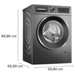 (Bosch) Series 6 Front Load Washing Machine 9 kg 1400 rpm, Cast Iron Grey WGG444E1TH image 5