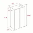(Teka) Refrigerator Side by Side Model RLF 74914 GBK Free 20L Microwave Model MWFE FS20 BK image 5