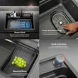 (Eve) Range Hood HC-LOFTBOX-90 + Gas Cooktop HB78-2BCC/BG with Tempered Glass Base + Waterfall Kitchen Sink NAVI 750/480 + Black Water Tap image 9