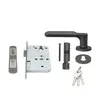 (Hafele) Magnetic Lever Handle Set (Entrance Door Model) B (Aluminium) Dark Brown (489.11.139) image 4