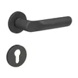(Hafele) Magnetic Lever Handle Set (Entrance Door Model) B (Aluminium) Dark Brown (489.11.139) image 5
