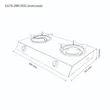 ESEN Wall-Mounted Straight Range Hood Model 495.38.355 + 2-Burner Table-Top Gas Stove GS70-2RR/3DG+ image 3
