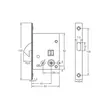 (Hafele) Zinc Alloy Flush Handle Sliding Door Lock - Standard Range (Entrance) Type A Brushed Brass (499.65.042) image 7