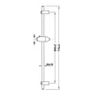 (Hafele) Shower Rail for Flexible Shower Hose (495.60.704) image 3