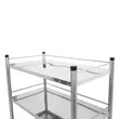 (Mex) MESTER 4-Tier Multi-Purpose Shelving Unit with 3-Side Safety Rails, Stainless Steel, Model SH1510-201 image 6