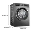 (Bosch) Front Load Washing Machine Series 6 10 kg 1400 rpm 2 Colors White and Gray image 8