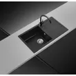 Granite Kitchen Sink PRIME 860/500 BLACK + Faucet AZTAC II BLACK image 5