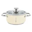 (Mex) RECETA Stainless Steel Pot with Glass Lid Cream CSS209CR image 2