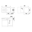 (HAFELE) Single Bowl Kitchen Sink with Drainboard, SONA 5 S Model, Anthracite Color (495.39.414)(570.29.330) image 3
