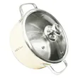 (Mex) RECETA Stainless Steel Pot with Glass Lid Cream CSS209CR image 4