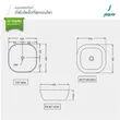 (JAQUAR) Counter Top Basin JDS-BLM-25911 + Tall Single Basin Faucet OPP-BLM-15021PM Black Matt image 5
