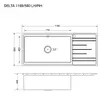(EVE) Stainless Steel Single Bowl Sink DELTA 1160/500 RH + BELLE Faucet + ROLLRACK Drain Rack + F402BLACK image 5