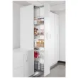 (Hafele) Front Pull-Out Pantry with 5 Shelves for Cabinet Size 300-400 mm, Material Options: Steel Chrome Finish or Stainless Steel 304 Polished Finish image 2