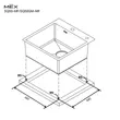 (Mex) Single Bowl Kitchen Sink 50 x 51 cm Stainless Steel AISI 304 Model SQ50-MF image 6