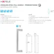 (Hafele) Stainless Steel Door Handle 332 x 300 mm *DIY pack* (499.68.042) image 2