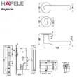 (Hafele) Magnetic Lever Handle Set (Entrance Door Model) B (Aluminium) Dark Brown (489.11.139) image 8