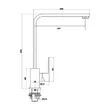 (MEX) Single Bowl Kitchen Sink 50 x 50 cm Stainless Steel AISI 304 Model SC50GM Free Cold Water Tap TP1030R-B with Sink Accessories Kit image 9
