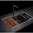 (MEX) Single Bowl Kitchen Sink 82 x 53 cm Stainless Steel AISI 304 Model ST821GM Free Mixer Tap TFP03GM with Sink Accessories Set image 4