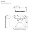 (Mex) Single Bowl Kitchen Sink 50 x 51 cm Stainless Steel AISI 304 Model SQ50-MF image 7