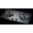 (Mex) 2-Burner Gas Cooktop Brass Burners Model V4731M + Box Style Pyramid Range Hood Black K632BFB90 image 7