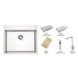 (Mex) Single Bowl Drop-In Sink Model SQ60-MF Stainless Steel image 2
