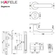 (Häfele) 磁性杠杆门把手套装(浴室门型号) B (铝) 深棕色 (Dark Brown)（489.11.140） 图片 7