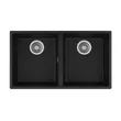 (Teka) Granite Sink 2 Bowl SQUARE 2B 760 TG Black image 2