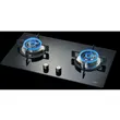 (Mex) 2-Burner Gas Cooktop Brass Burners Model V4731M + Box Style Pyramid Range Hood Black K632BFB90 image 8