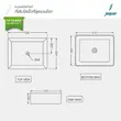 (JAQUAR) Countertop Basin JDS-BLM-25907N + Tall Spout Mixer Tap KUP-BLM-35005BPM Black Matt image 3