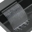(Eve) Waterfall Kitchen Sink 1 Bowl Synthetic Granite ROMA 750/480 BLACK image 5
