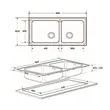 (MEX) Double Bowl Kitchen Sink MEX Model DLS86B image 5