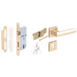 (Hafele) Lever Handle with Spring System General Room Brass Matt (489.11.044) image 2