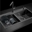 (MEX) Double Sink Bowl 98 x 53 cm, Stainless Steel AISI 304, Model ST982GM, Free Mixer Tap TFP03GM with Sink Accessories Set image 4