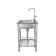 (MEX) Single Bowl Sink PSB55ML with Stand, Dish Rack, and 3-Sided Splash Guard, ML Strainer Basket, Free Cold Water Faucet image 2