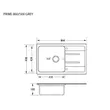 Granite Sink Model PRIME 860/500 GREY with Free AZTAC II GREY Faucet, Overflow and Drain Trap image 6